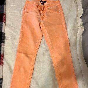 Miss me jeans peach, girls size 25 Skinny jeans